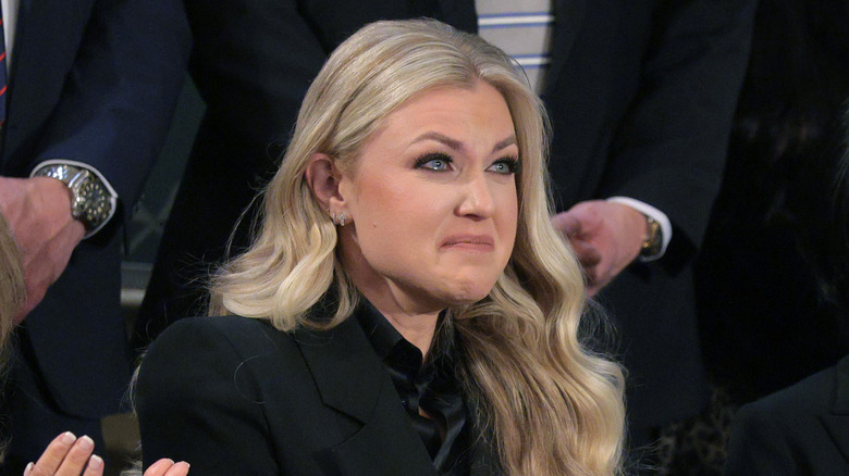 Erika Kirk looking very upset