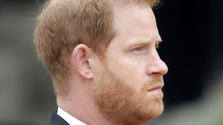 Prince Harry at Queen Elizabeth's funeral