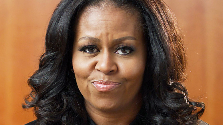 Michelle Obama staring ahead