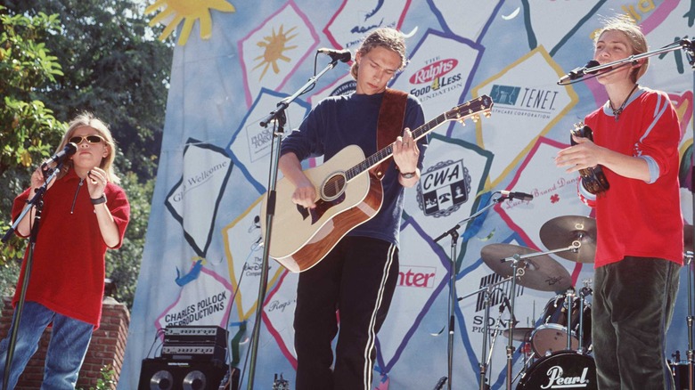 Hanson performing onstage 