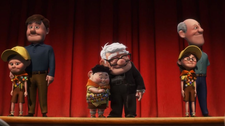 Russell and the wilderness explorers in Disney's Up