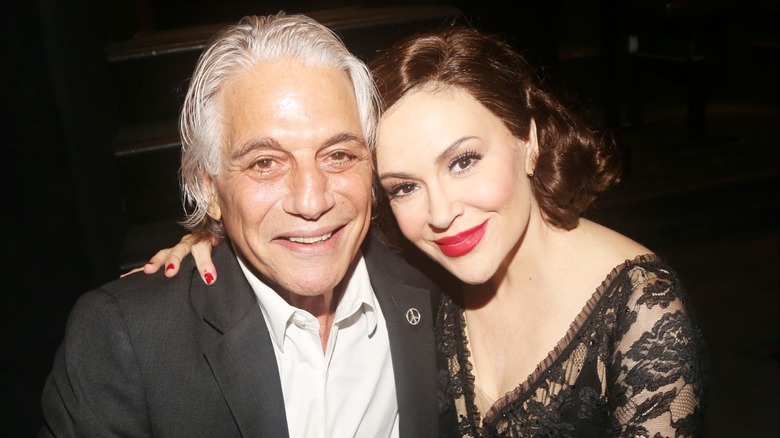 Tony Danza and Alyssa Milano posing for a picture in 2024