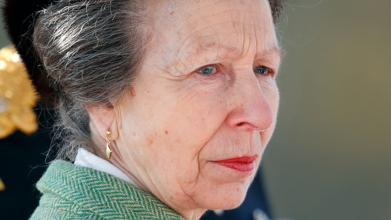 Princess Anne looking serious