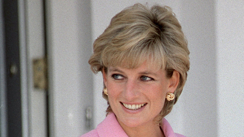 A seemingly happy Diana