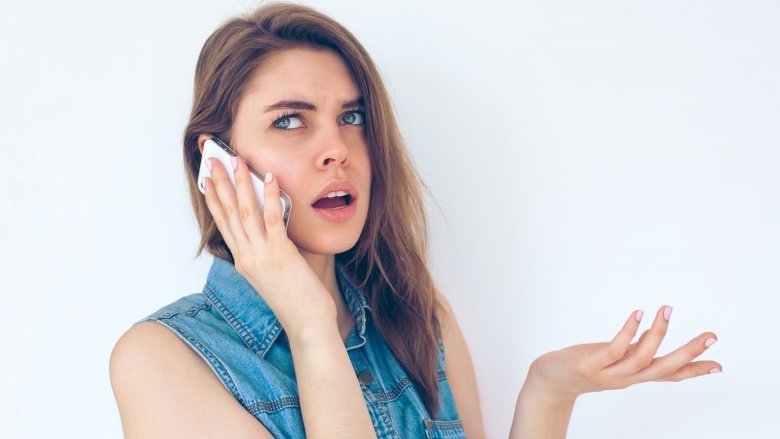 woman talking on phone