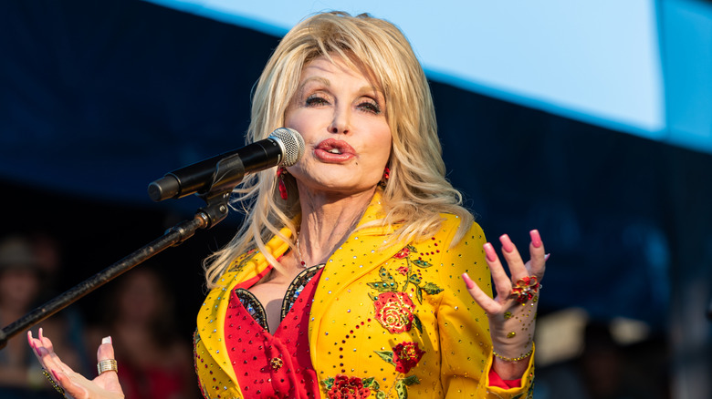 Dolly Parton performing in Newport, RI