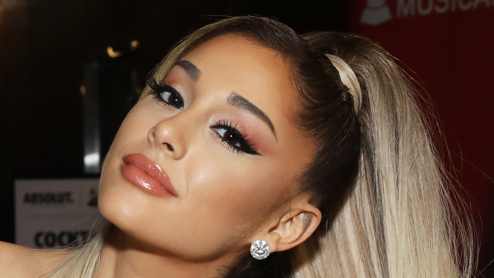 Ariana Grande with blond ponytail