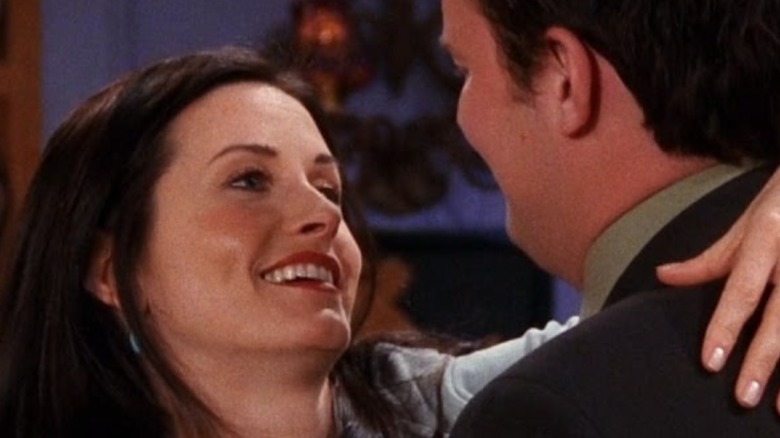 Chandler and Monica in "Friends" close-up