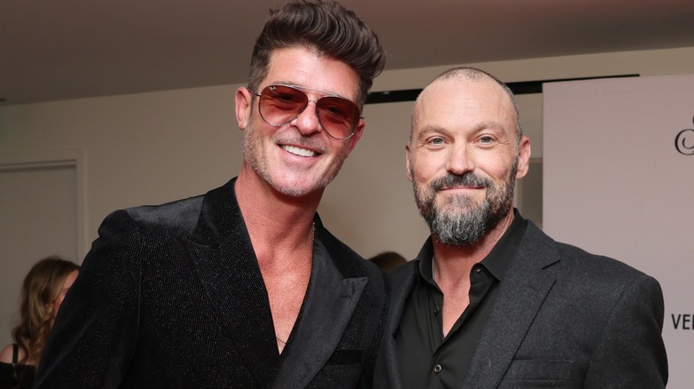 Brian Austin Green with childhood pal Robin Thicke