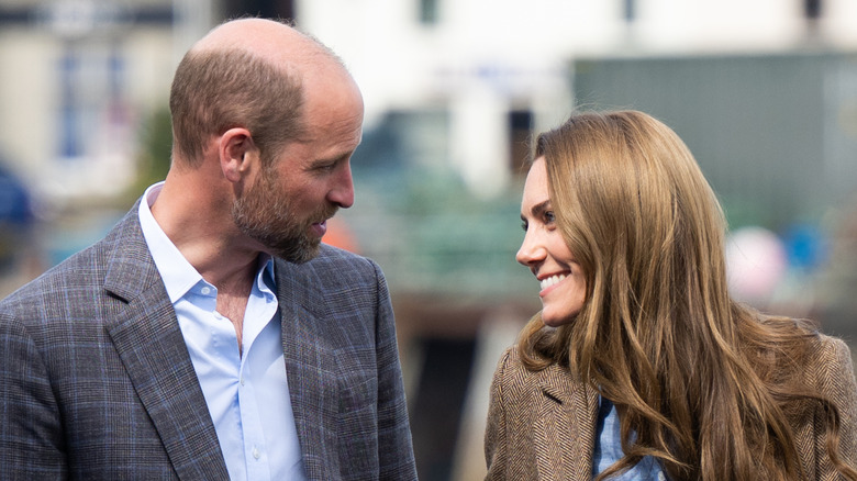 Prince William and Kate Middleton lovingly look at each other