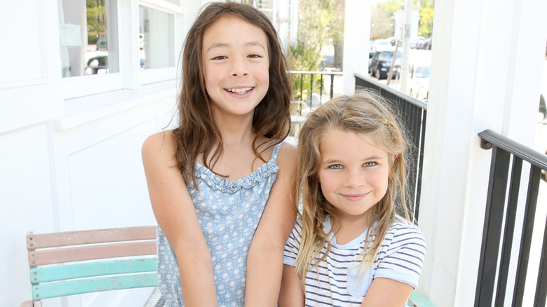 Aubrey Anderson-Emmons and Ragean Revord previewing toys in 2016
