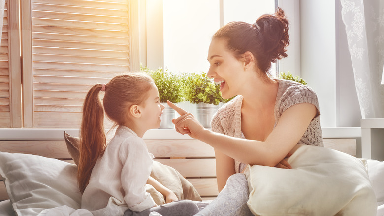 mother and daughter parenting kids