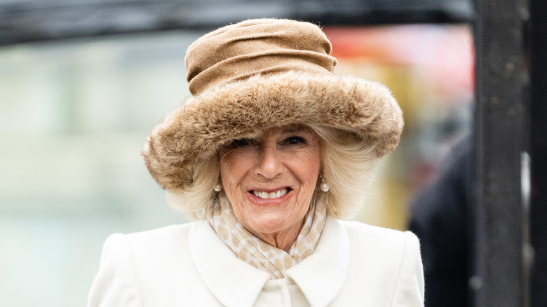 Queen Camilla smiling