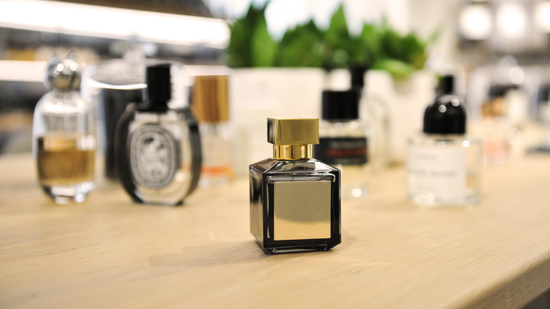 multiple bottles of perfume