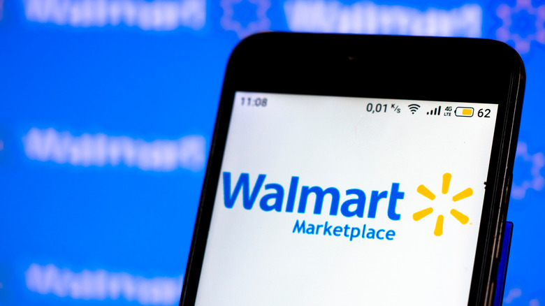 Walmart logo on phone