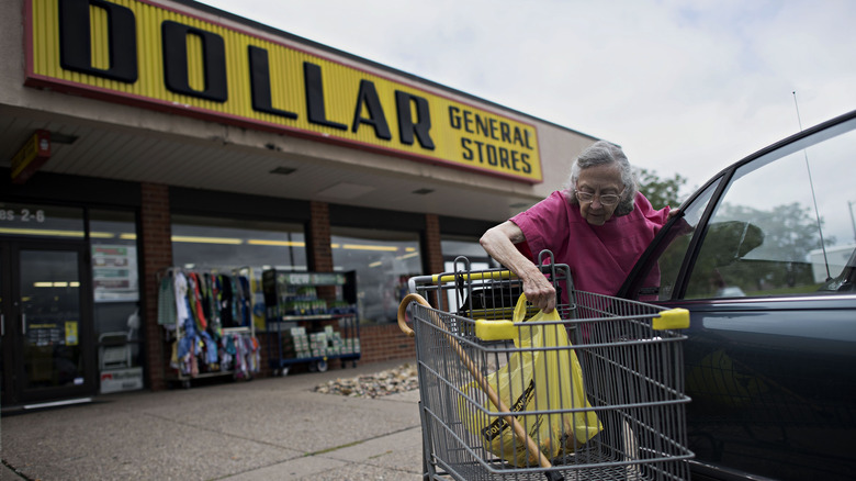Customer outside of Dollar General