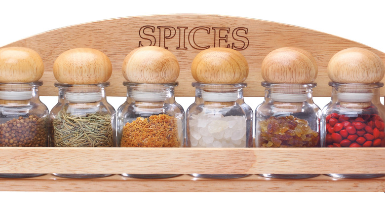 Full spice rack.