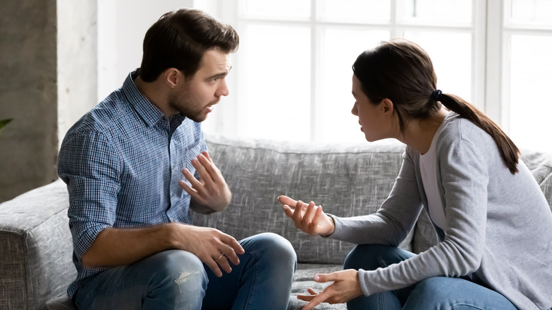 couple fighting and angry