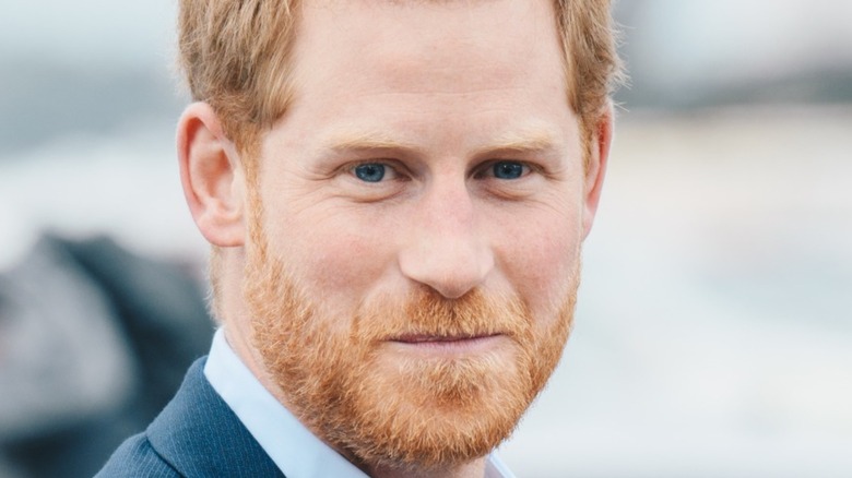 Prince Harry squinting