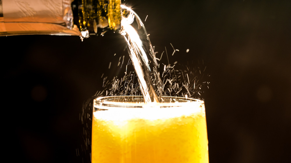 Mimosa pouring