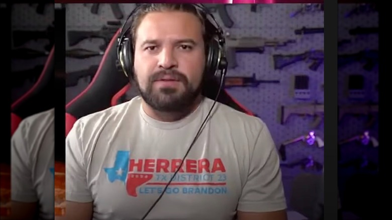Brandon Herrera speaking on a podcast