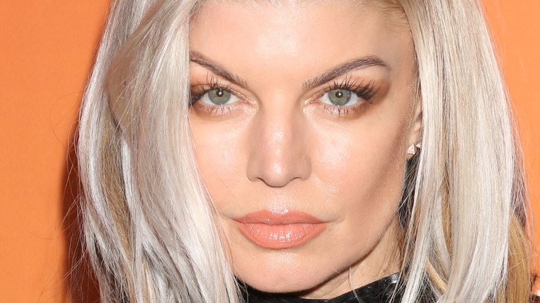 Close up of pop star, Fergie 