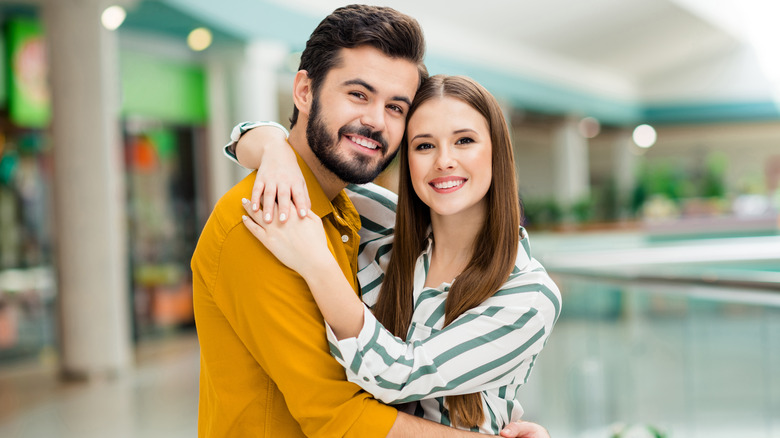 Couple posing together