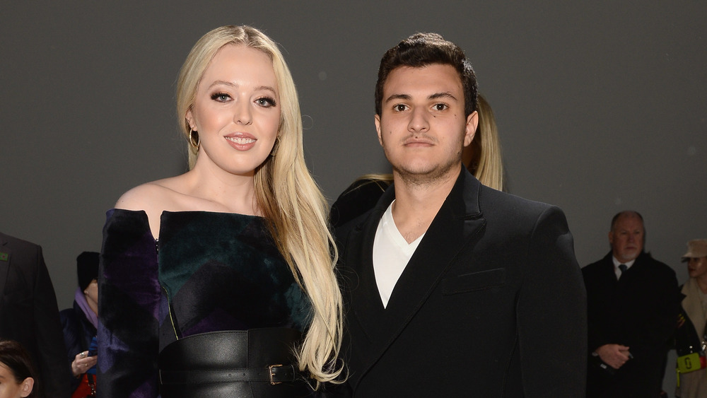 Tiffany Trump attends a fashion show with fiance Michael Boulos