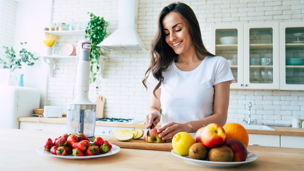 Woman juicing