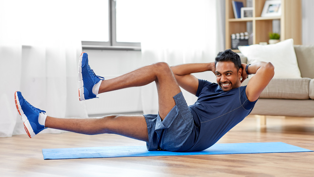 Man doing ab exercises