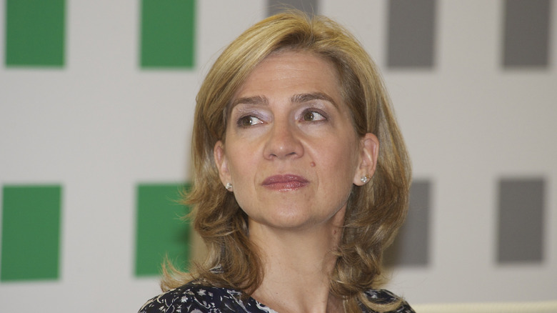 Princess Cristina looking over her shoulder