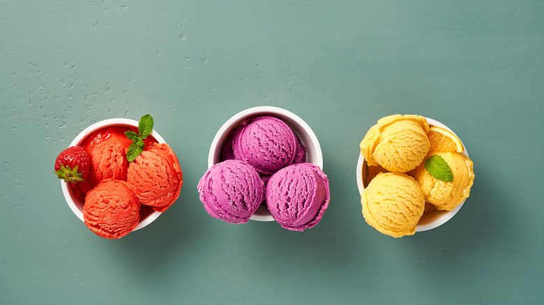 Flavors of sorbet