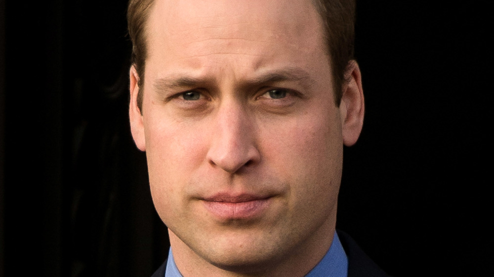 Prince William looks very serious