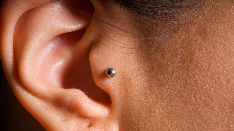 tragus piercing in ear