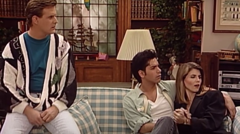 Full House cast on couch