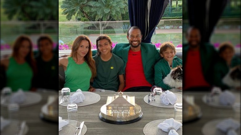 Erica Herman, Tiger Woods, and children