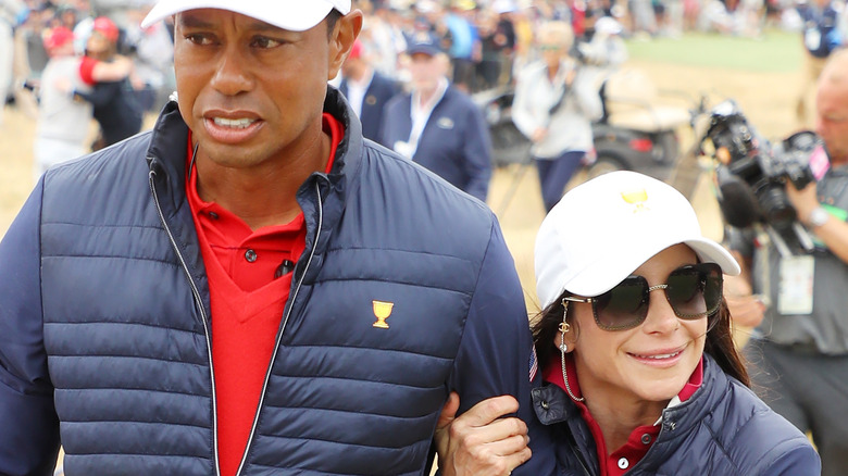 Erica Herman and Tiger Woods