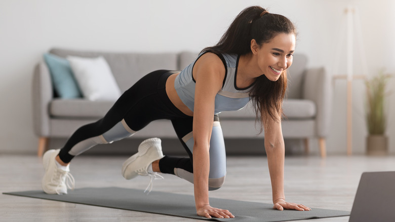 woman doing Pilates