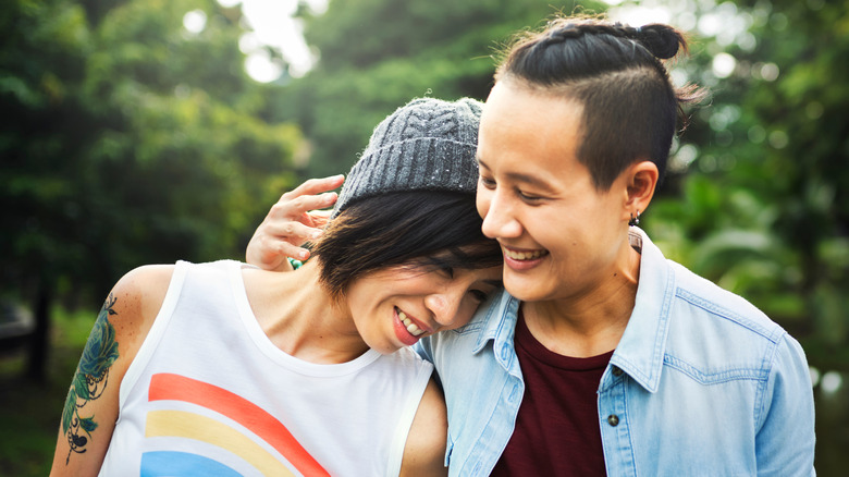 A happy same-sex couple
