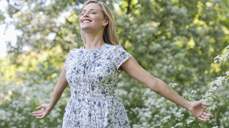 woman smiling 