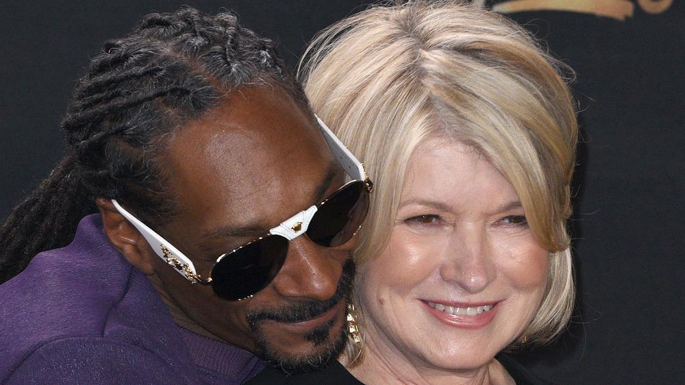 Snoop Dogg hugging Martha Stewart