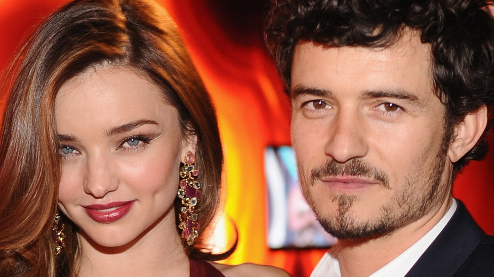 Orlando Bloom and Miranda Kerr smiling together