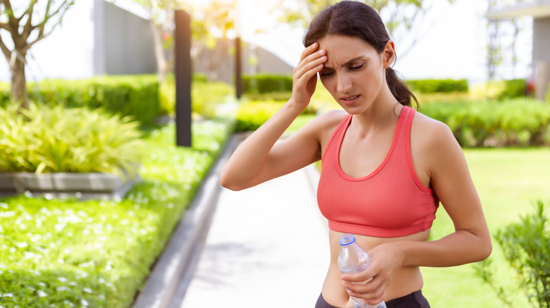Woman dehydrated