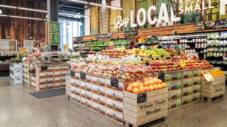 Interior of Whole Foods produce section