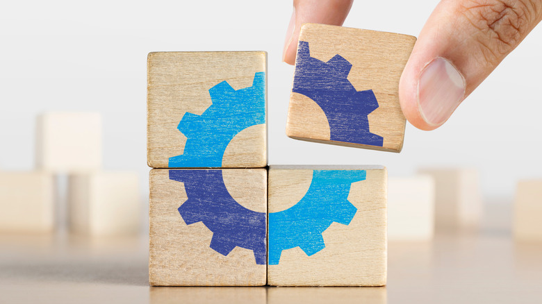 Building blocks symbolizing productivity