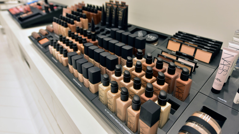 NARS Cosmetics foundation display