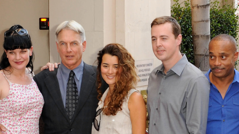 Pauley Perrette, Mark Harmon, Cote de Pablo, Sean Murray, and Rocky Carroll