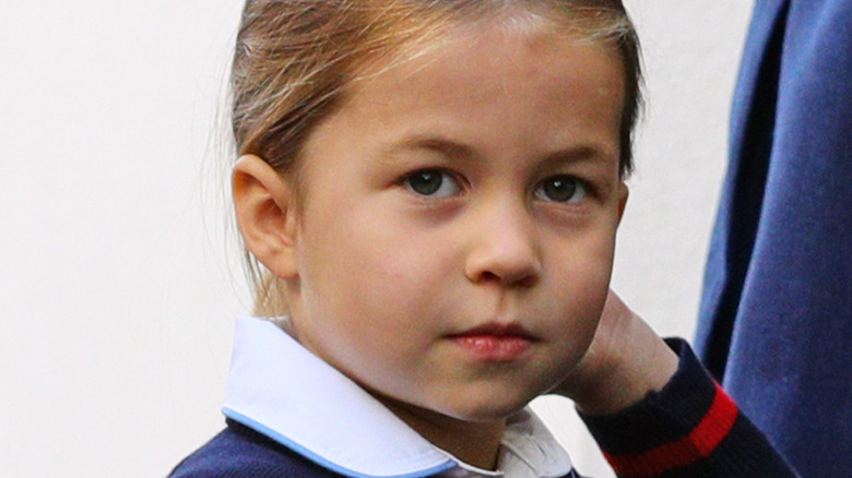 Princess Charlotte wearing school uniform