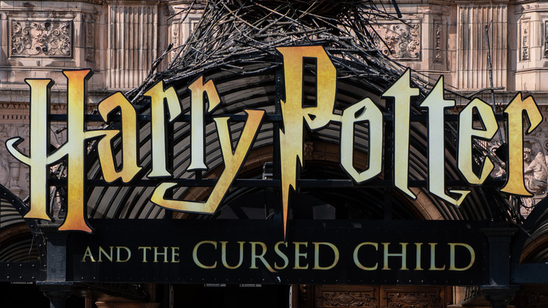 The marquee for Harry Potter and the Cursed Child