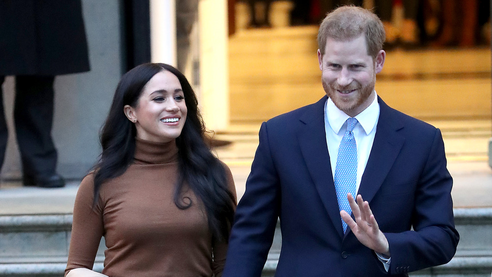 Prince Harry and Meghan Markle walking together